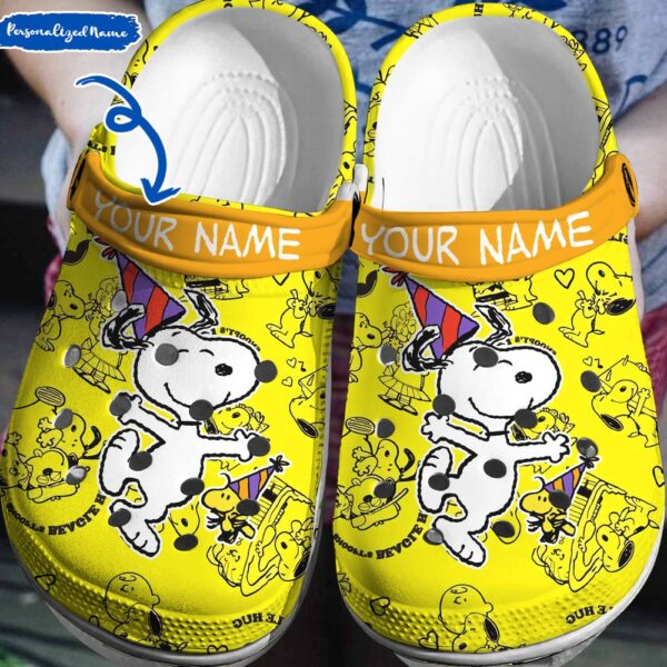 Custom Name Snoopy Woodstock  3D Clog Shoes For Men Women