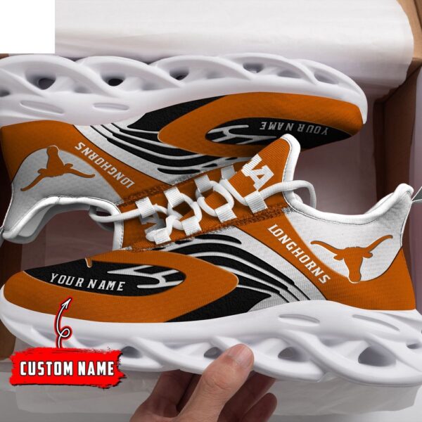 Custom Name Texas Longhorns NCAA Name Max Soul Shoes