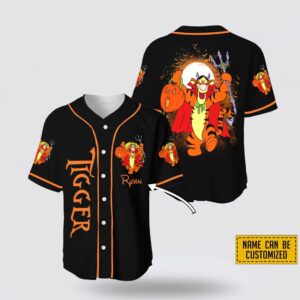 Custom Name Tigger Halloween Baseball…