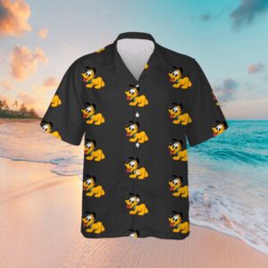 Cute Pluto Dog Pattern Hawaiian Shirt