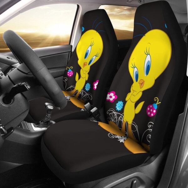 Cute Tweety Bird Car Seat Covers Print