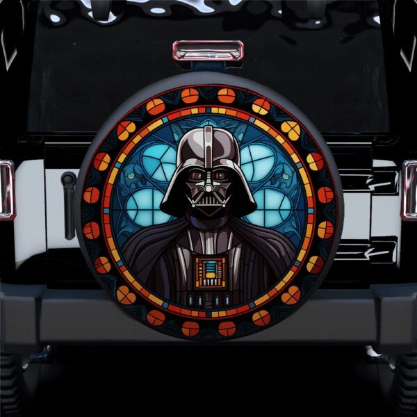 Darth Vader Star War Stained Glass Car Spare Tire Covers Gift For Campers