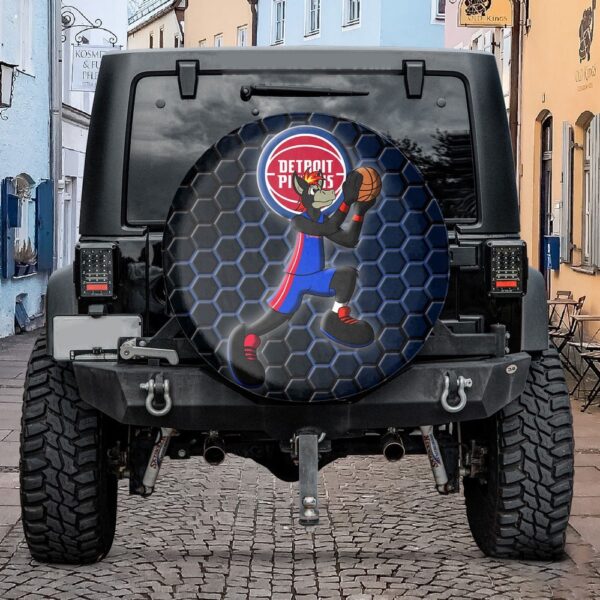 Detroit Pistons NBA Mascot Spare Tire Cover Gift For Campers