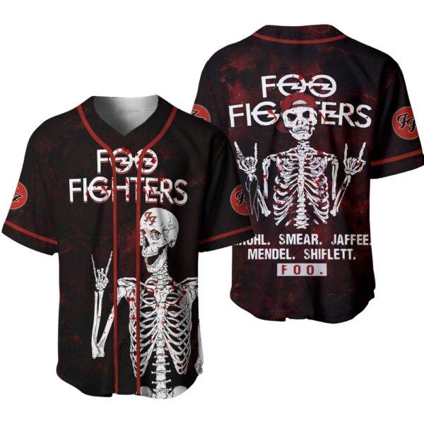 Fooo Fighter Rock Band Baseball Jersey Shirt