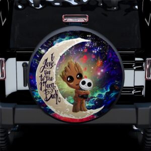 Groot Hold Jack Skelington Love You To The Moon Galaxy Car Spare Tire Covers