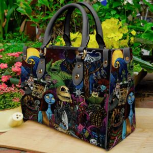 Jack Skellington Cartoon Women 3D Leather Handbag Printed