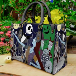 Jack Skellington Leather Handbag Print