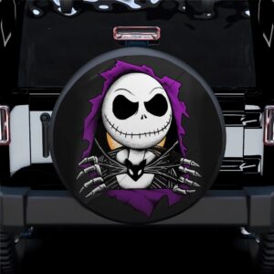 Jack Skellington Making A Crack Halloween Car Spare Tire Cover