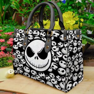 Jack Skellington Movie Women Leather Handbag Printed