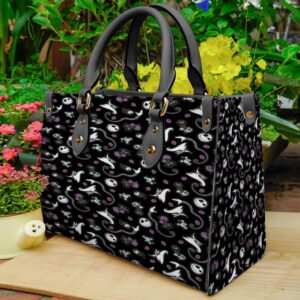 Jack Skellington Pattern Leather Handbag