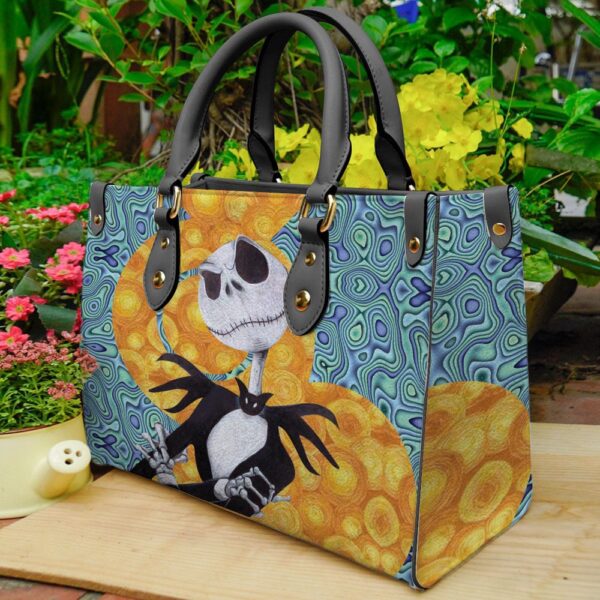 Jack Skellington Women Leather Handbag Print 3D