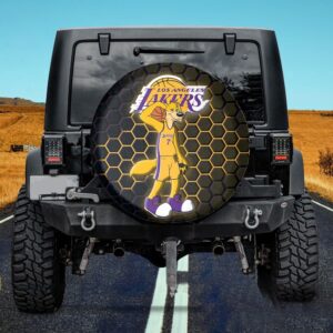 Los Angeles Lakers NBA Mascot Spare Tire Cover Gift For Campers