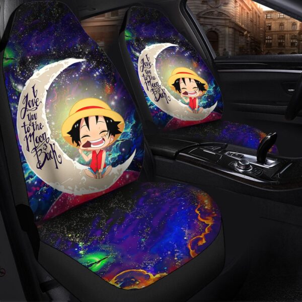 Luffy One Piece Love You To The Moon Galaxy Car Seat Covers