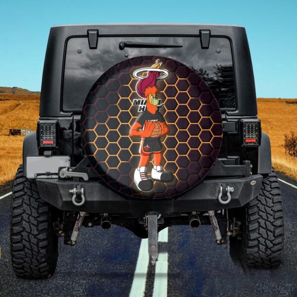 Miami Heat NBA Mascot Spare Tire Cover Gift For Campers