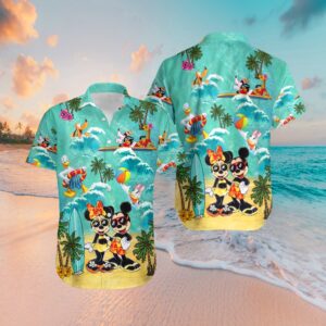 Mickey Mouse And Minnie Mouse Hawaiian Shirt