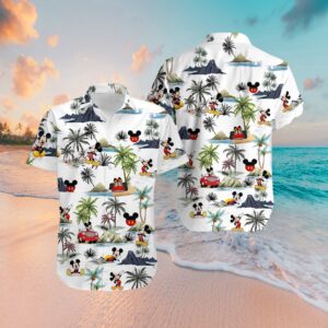 Mickey Mouse On Beach Hawaiian…