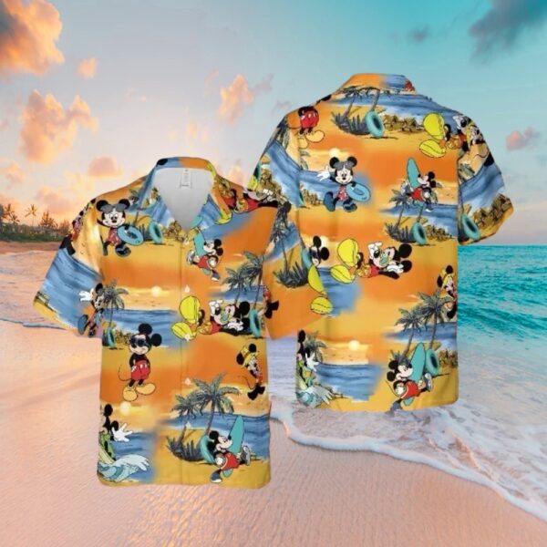 Mickey Mouse On Beach Summer Hawaiian Shirt