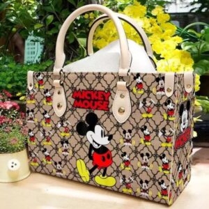 Mickey Mouse Pattern Women Leather…