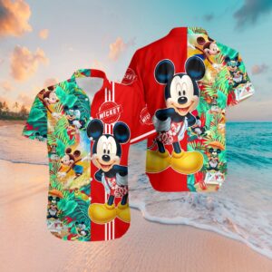 Mickey Mouse Tropical Pattern Hawaiian Shirt