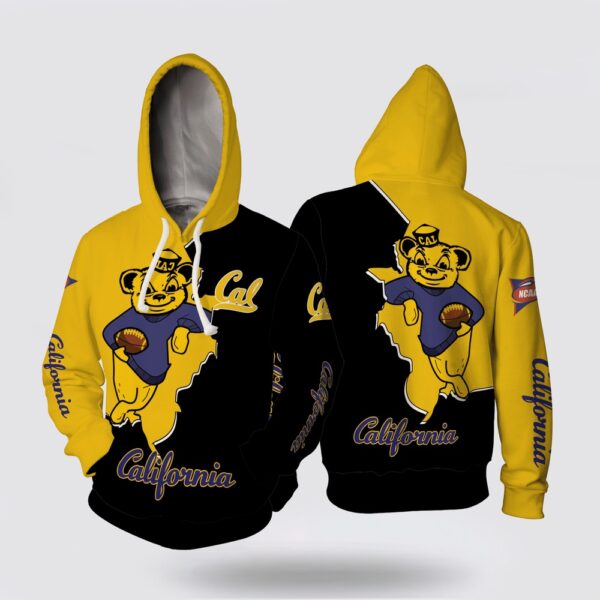 NCAA California Golden Bears Mascot All Over Print Hoodie Shirt