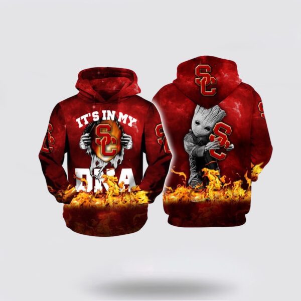 NCAA USC Trojans Baby Groot All Over Print Hoodie Shirt