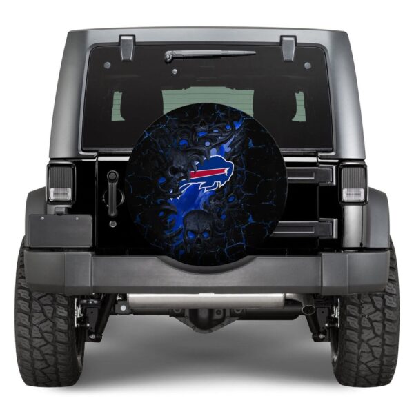 NFL Buffalo Bills Skull Dark Spare Tire Cover Gift For Campers