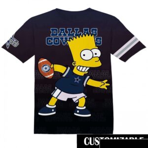 NFL Dallas Cowboys The Simpsons Bart All Over Print T-Shirt