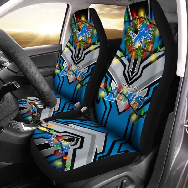 NFL Detroit Lions Christmas Car Seat Covers