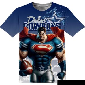 NFL Football Dallas Cowboys And Superman Fans  All Over Print T-Shirt