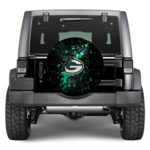 NFL Green Bay Packers Skull Dark Spare Tire Cover Gift For Campers