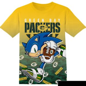 NFL Green Bay Packers Sonic the Hedgehog All Over Print T-Shirt