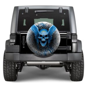 NFL Los Angeles Chargers Skull Wings Spare Tire Cover Gift For Campers