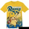NFL Los Angeles Rams Pokemon Pikachu All Over Print T-Shirt