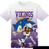 NFL Minnesota Vikings Sonic the Hedgehog All Over Print T-Shirt