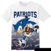 NFL New England Patriots Sonic the Hedgehog All Over Print T-Shirt