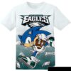NFL Philadelphia Eagles Sonic the Hedgehog All Over Print T-Shirt