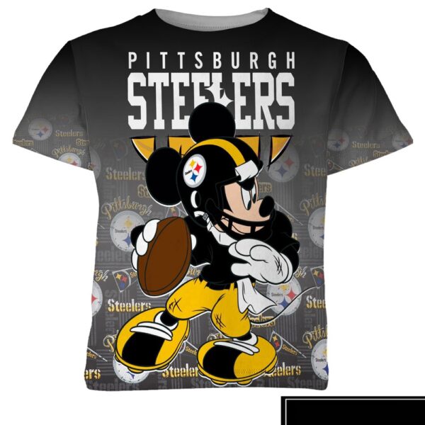 NFL Pittsburgh Steelers Disney Mickey All Over Print T-Shirt