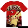 NFL San Francisco 49ers Pokemon Pikachu All Over Print T-Shirt