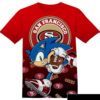 NFL San Francisco 49ers Sonic the Hedgehog All Over Print T-Shirt
