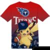 NFL Tennessee Titans Pokemon Pikachu All Over Print T-Shirt