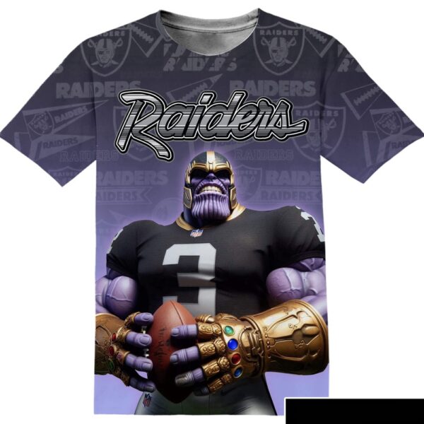 NFL Thanos Avengers Endgame Football Sports Oakland Raiders All Over Print T-Shirt