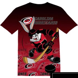 NHL Carolina Hurricanes Bugs Bunny 3D All Over Print T-Shirt For Men Women