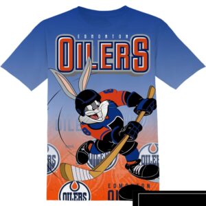 NHL Edmonton Oilers Bugs Bunny 3D All Over Print T-Shirt For Men Women