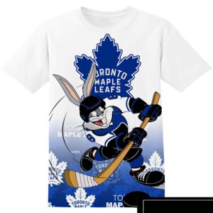 NHL Toronto Maple Leafs Bugs Bunny 3D All Over Print T-Shirt For Men Women