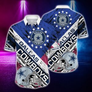 Nfl  Dallas Cowboys And  Rugby HelmetHawaiian Shirt