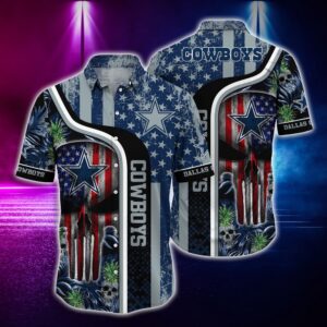 Nfl  Dallas Cowboys And  SkullHawaiian Shirt