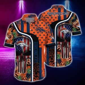 Nfl Denver Broncos And SkullHawaiian…