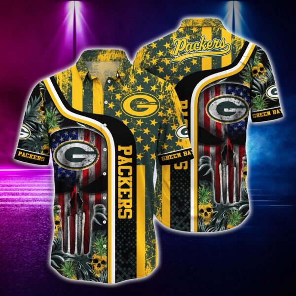 Nfl  Green Bay Packers And  SkullHawaiian Shirt