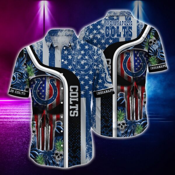 Nfl  Indianapolis Colts And  SkullHawaiian Shirt