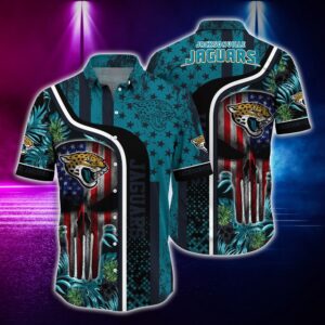 Nfl  Jacksonville Jaguars And  SkullHawaiian Shirt